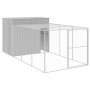 Doghouse corral light gray galvanized steel 214x457x181cm by vidaXL, Dog kennels - Ref: Foro24-3189138, Price: 495,81 €, Disc...