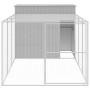 Doghouse corral light gray galvanized steel 214x457x181cm by vidaXL, Dog kennels - Ref: Foro24-3189138, Price: 495,81 €, Disc...