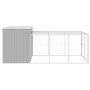 Doghouse corral light gray galvanized steel 214x457x181cm by vidaXL, Dog kennels - Ref: Foro24-3189138, Price: 495,81 €, Disc...