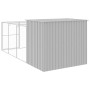 Doghouse corral light gray galvanized steel 214x457x181cm by vidaXL, Dog kennels - Ref: Foro24-3189138, Price: 495,81 €, Disc...