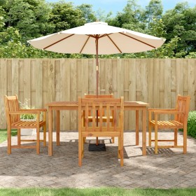 5-teiliges Garten-Esszimmerset aus massivem Akazienholz von vidaXL, Gartensets - Ref: Foro24-3206277, Preis: 436,99 €, Rabatt: %