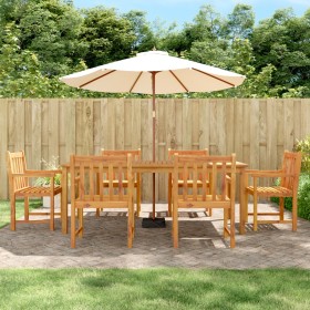 Garten-Essgruppe 7-teilig aus massivem Akazienholz von vidaXL, Gartensets - Ref: Foro24-3206279, Preis: 675,99 €, Rabatt: %