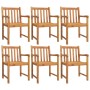 Garten-Essgruppe 7-teilig aus massivem Akazienholz von vidaXL, Gartensets - Ref: Foro24-3206279, Preis: 704,56 €, Rabatt: %