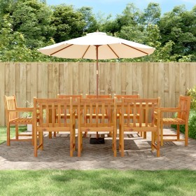 9-piece solid acacia wood garden dining set by vidaXL, Garden sets - Ref: Foro24-3206280, Price: 865,33 €, Discount: %