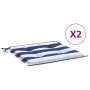 Garden chair cushions 2 pcs blue and white striped fabric 40x40x3cm by vidaXL, Cushions for chairs and sofas - Ref: Foro24-36...