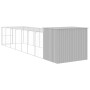 Caseta perros corral acero galvanizado gris claro 214x865x181cm de vidaXL, Casetas para perros - Ref: Foro24-3189140, Precio:...