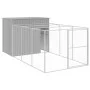 Doghouse corral light gray galvanized steel 214x457x181cm by vidaXL, Dog kennels - Ref: Foro24-3189126, Price: 501,77 €, Disc...