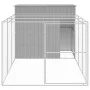 Doghouse corral light gray galvanized steel 214x457x181cm by vidaXL, Dog kennels - Ref: Foro24-3189126, Price: 501,77 €, Disc...