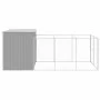 Doghouse corral light gray galvanized steel 214x457x181cm by vidaXL, Dog kennels - Ref: Foro24-3189126, Price: 501,77 €, Disc...