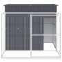 Caseta perros con corral acero galvanizado gris 214x253x181 cm de vidaXL, Casetas para perros - Ref: Foro24-3189131, Precio: ...