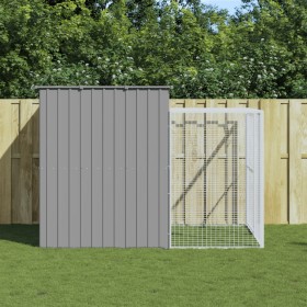 Dog kennel, galvanized steel light gray corral 214x253x181cm by vidaXL, Dog kennels - Ref: Foro24-3189137, Price: 394,98 €, D...