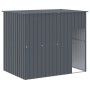 Doghouse with corral gray galvanized steel 214x1273x181 cm by vidaXL, Dog kennels - Ref: Foro24-3189136, Price: 1,00 €, Disco...