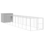 Light gray galvanized steel corral doghouse 214x1069x181cm by vidaXL, Dog kennels - Ref: Foro24-3189141, Price: 860,84 €, Dis...