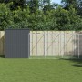 Dog kennel with galvanized steel gray corral 214x661x181 cm by vidaXL, Dog kennels - Ref: Foro24-3189121, Price: 659,21 €, Di...