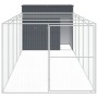 Dog kennel with galvanized steel gray corral 214x661x181 cm by vidaXL, Dog kennels - Ref: Foro24-3189121, Price: 659,21 €, Di...