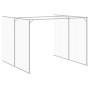 Caseta perros con corral acero galvanizado gris 214x661x181 cm de vidaXL, Casetas para perros - Ref: Foro24-3189121, Precio: ...