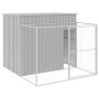 Doghouse corral light gray galvanized steel 214x253x181cm by vidaXL, Dog kennels - Ref: Foro24-3189125, Price: 396,89 €, Disc...