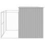 Doghouse corral light gray galvanized steel 214x253x181cm by vidaXL, Dog kennels - Ref: Foro24-3189125, Price: 396,89 €, Disc...