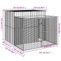 Doghouse corral light gray galvanized steel 214x253x181cm by vidaXL, Dog kennels - Ref: Foro24-3189125, Price: 396,89 €, Disc...