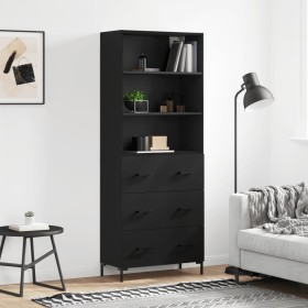 Tall black plywood sideboard 69.5x34x180 cm by vidaXL, Sideboards - Ref: Foro24-3189382, Price: 167,99 €, Discount: %