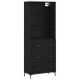 Aparador alto madera contrachapada negro 69,5x34x180 cm de vidaXL, Aparadores - Ref: Foro24-3189382, Precio: 167,99 €, Descue...