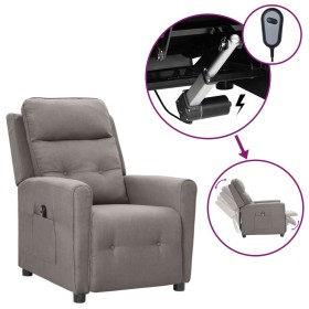 Sillón reclinable eléctrico tela gris taupé de vidaXL, Sillones - Ref: Foro24-3098909, Precio: 215,99 €, Descuento: %