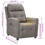 Taupe gray fabric electric recliner by vidaXL, Armchairs - Ref: Foro24-3098909, Price: 215,42 €, Discount: %