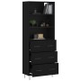 Tall black plywood sideboard 69.5x34x180 cm by vidaXL, Sideboards - Ref: Foro24-3189374, Price: 163,36 €, Discount: %