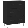 Aparador alto madera contrachapada negro 69,5x34x180 cm de vidaXL, Aparadores - Ref: Foro24-3189374, Precio: 162,99 €, Descue...