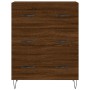 Aparador alto madera contrachapada marrón roble 69,5x34x180 cm de vidaXL, Aparadores - Ref: Foro24-3189380, Precio: 151,99 €,...