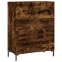 Aparador alto madera contrachapada roble ahumado 69,5x34x180 cm de vidaXL, Aparadores - Ref: Foro24-3189386, Precio: 154,57 €...