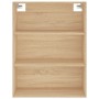 Tall plywood oak-colored highboard 69.5x34x180 cm by vidaXL, Sideboards - Ref: Foro24-3189376, Price: 155,70 €, Discount: %