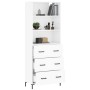 Aparador alto madera contrachapada blanco brillo 69,5x34x180 cm de vidaXL, Aparadores - Ref: Foro24-3189383, Precio: 153,84 €...