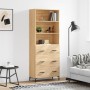 Aparador alto madera contrachapada color roble 69,5x34x180 cm de vidaXL, Aparadores - Ref: Foro24-3189384, Precio: 163,37 €, ...