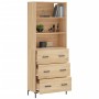 Aparador alto madera contrachapada color roble 69,5x34x180 cm de vidaXL, Aparadores - Ref: Foro24-3189384, Precio: 156,99 €, ...