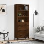 Tall oak brown plywood sideboard 69.5x34x180 cm by vidaXL, Sideboards - Ref: Foro24-3189388, Price: 161,35 €, Discount: %