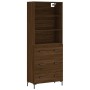 Tall oak brown plywood sideboard 69.5x34x180 cm by vidaXL, Sideboards - Ref: Foro24-3189388, Price: 161,35 €, Discount: %