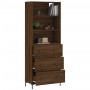 Tall oak brown plywood sideboard 69.5x34x180 cm by vidaXL, Sideboards - Ref: Foro24-3189388, Price: 161,35 €, Discount: %