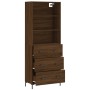 Tall oak brown plywood sideboard 69.5x34x180 cm by vidaXL, Sideboards - Ref: Foro24-3189388, Price: 161,35 €, Discount: %