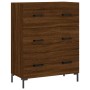 Aparador alto madera contrachapada marrón roble 69,5x34x180 cm de vidaXL, Aparadores - Ref: Foro24-3189388, Precio: 161,35 €,...