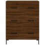 Aparador alto madera contrachapada marrón roble 69,5x34x180 cm de vidaXL, Aparadores - Ref: Foro24-3189388, Precio: 161,35 €,...