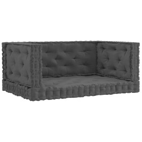 Cushions for floor pallets 4 units anthracite gray cotton by vidaXL, Cushions for chairs and sofas - Ref: Foro24-3068596, Pri...