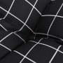 Chair cushions 4 pcs black checkered fabric 40x40x7 cm by vidaXL, Cushions for chairs and sofas - Ref: Foro24-361490, Price: ...