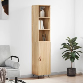 Aparador de madera contrachapada roble Sonoma 34,5x34x180 cm de vidaXL, Aparadores - Ref: Foro24-3189608, Precio: 94,99 €, De...