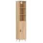 Aparador de madera contrachapada roble Sonoma 34,5x34x180 cm de vidaXL, Aparadores - Ref: Foro24-3189608, Precio: 97,18 €, De...