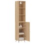 Aparador de madera contrachapada roble Sonoma 34,5x34x180 cm de vidaXL, Aparadores - Ref: Foro24-3189608, Precio: 97,18 €, De...