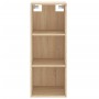 Aparador de madera contrachapada roble Sonoma 34,5x34x180 cm de vidaXL, Aparadores - Ref: Foro24-3189608, Precio: 97,18 €, De...