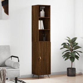 Aparador alto madera contrachapada roble marrón 34,5x34x180 cm de vidaXL, Aparadores - Ref: Foro24-3189612, Precio: 89,99 €, ...