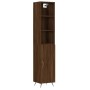 Tall oak brown plywood highboard 34.5x34x180 cm by vidaXL, Sideboards - Ref: Foro24-3189612, Price: 90,53 €, Discount: %