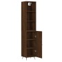 Tall oak brown plywood highboard 34.5x34x180 cm by vidaXL, Sideboards - Ref: Foro24-3189612, Price: 90,53 €, Discount: %